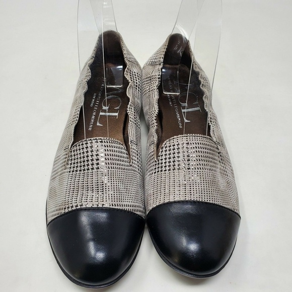 AGL ATTILIO GIUSTI LEOMBRUNI LEATHER CAP FLATS 8 - Picture 8 of 11